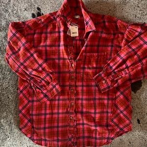 Free People Flannel Top